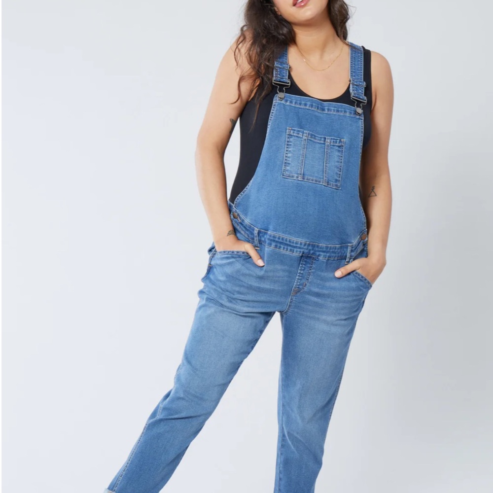 Ingrid & Isabel Blue Denim Overalls Relaxed Fit